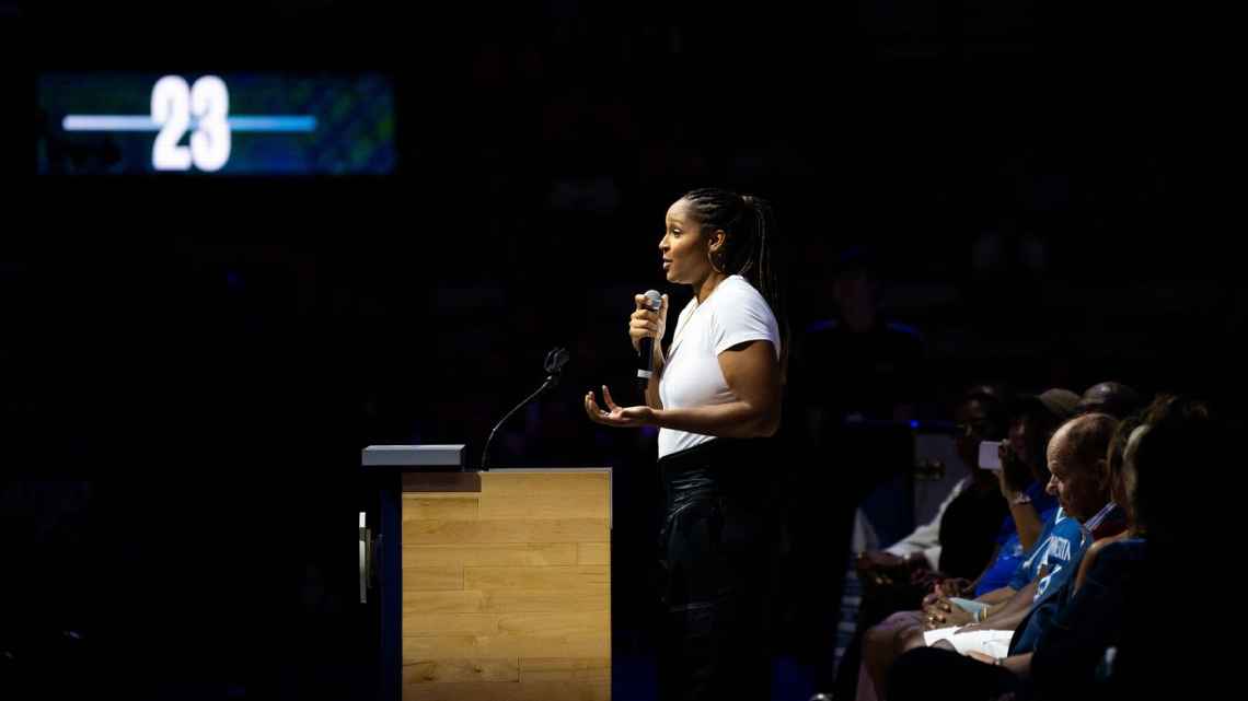 Maya Moore didn’t want ‘night to end’ as Lynx retire No. 23 jersey